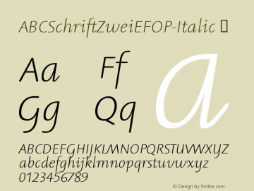ABCSchriftZweiEFOP-Italic