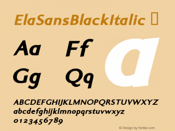 ElaSansBlackItalic