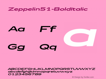 Zeppelin51-BoldItalic