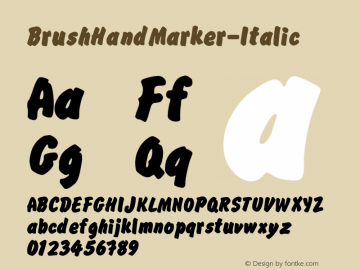 BrushHandMarker-Italic