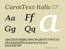 CarotText-Italic