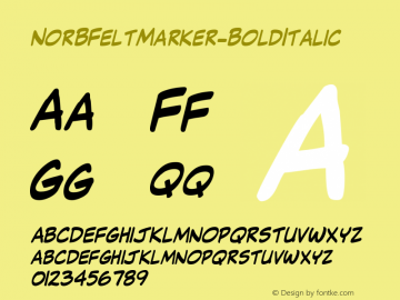 NorBFeltMarker-BoldItalic