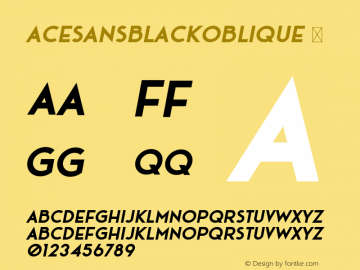 AceSansBlackOblique