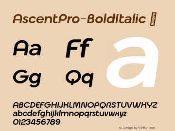 AscentPro-BoldItalic