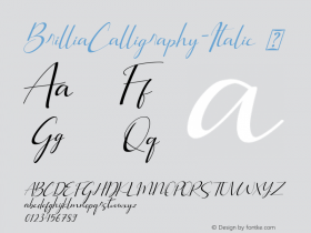 BrilliaCalligraphy-Italic