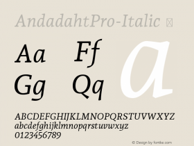 AndadahtPro-Italic