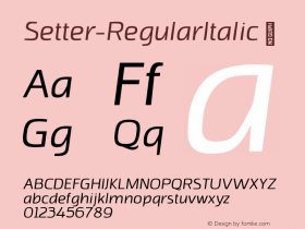 Setter-RegularItalic