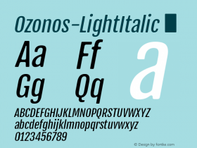 Ozonos-LightItalic