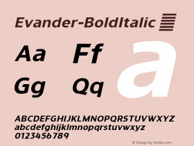Evander-BoldItalic