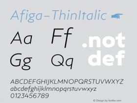 Afiga-ThinItalic