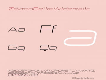 ZektonDeliteWide-Italic