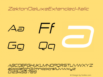 ZektonDeluxeExtended-Italic