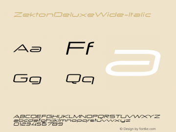 ZektonDeluxeWide-Italic