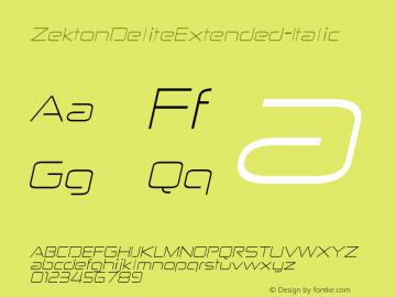 ZektonDeliteExtended-Italic