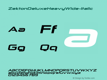 ZektonDeluxeHeavyWide-Italic