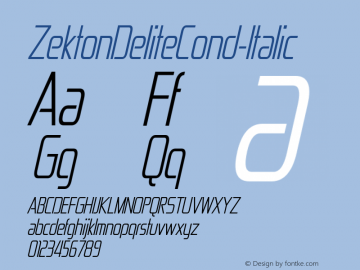 ZektonDeliteCond-Italic