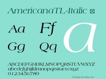 AmericanaTL-Italic