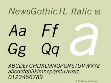 NewsGothicTL-Italic
