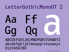 LetterGothicMonoOT