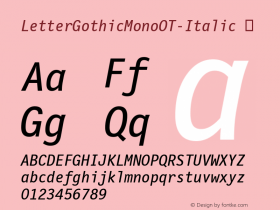 LetterGothicMonoOT-Italic