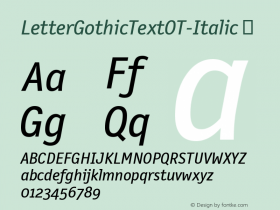 LetterGothicTextOT-Italic