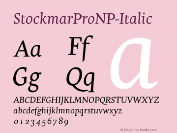 StockmarProNP-Italic