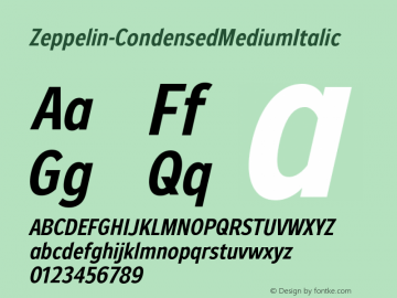 Zeppelin-CondensedMediumItalic