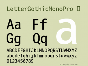 LetterGothicMonoPro