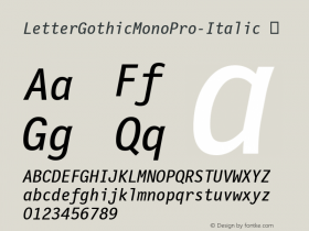 LetterGothicMonoPro-Italic