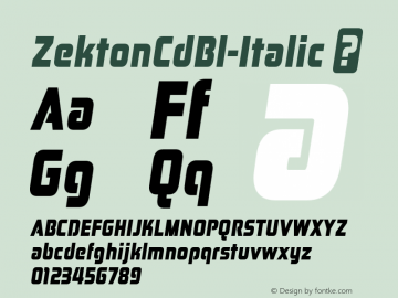 ZektonCdBl-Italic