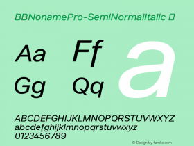 BBNonamePro-SemiNormalItalic