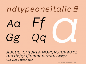 ndtypeoneitalic