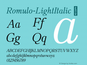 Romulo-LightItalic