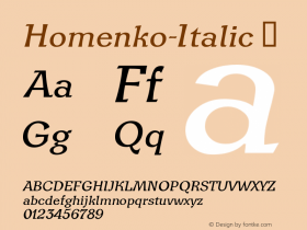 Homenko-Italic