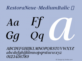 RestoraNeue-MediumItalic