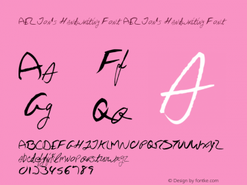 AEZ Jon's Handwriting Font