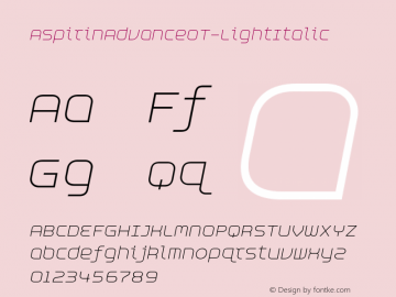 AspirinAdvanceOT-LightItalic