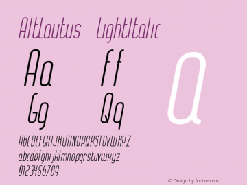 AltLautus-LightItalic
