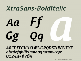 XtraSans-BoldItalic