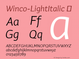 Winco-LightItalic