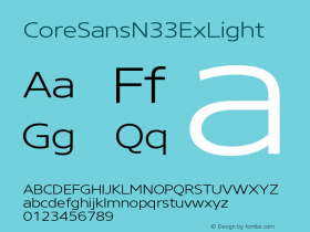 CoreSansN33ExLight