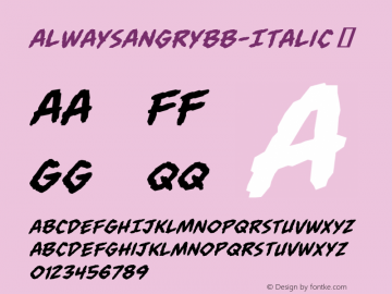 AlwaysAngryBB-Italic