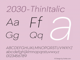 2030-ThinItalic