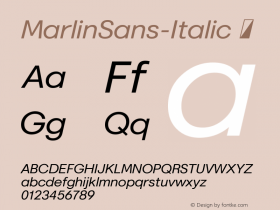 MarlinSans-Italic