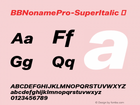 BBNonamePro-SuperItalic