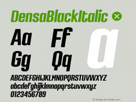 DensaBlackItalic