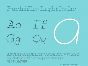 Puchiflit-LightItalic