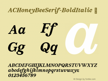 ACHoneyBeeSerif-BoldItalic