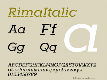 RimaItalic