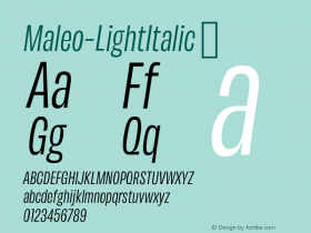 Maleo-LightItalic